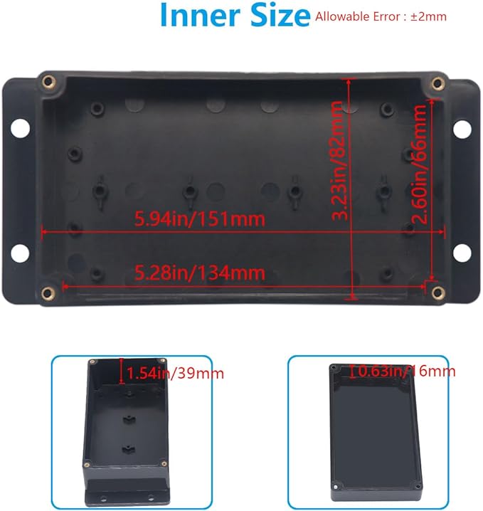 Outdoor Waterproof Junction Box IP67 Project Box ABS Black Electrical Boxes - Image 5