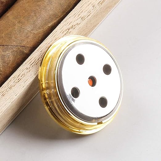 Golden Upgraded Hygrometer Humidity Meter Mini 38mm Round Glass Analog - Image 8