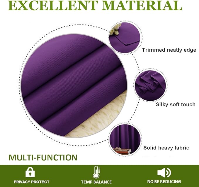 NICETOWN Energy Saving Blackout Darkening Drape, Triple Weave Home Decoration - Image 5