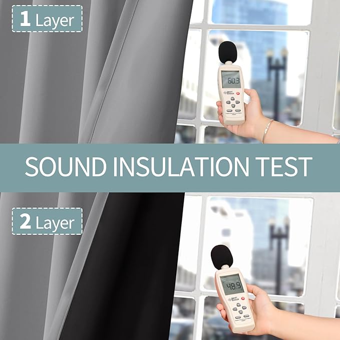 BGment Thermal Insulated 100% Blackout Curtains 72 Inch Length 2 Panels - Image 7