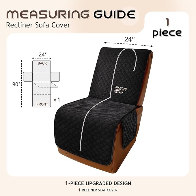 Arfntevss Waterproof Recliner Sectional Couch Covers - Image 5