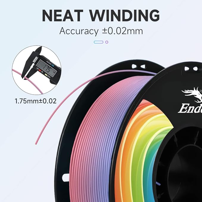 Creality 3D Printer Filament 4KG, Rainbow PLA+ Filament 1.75mm, PLA Pro - Image 5