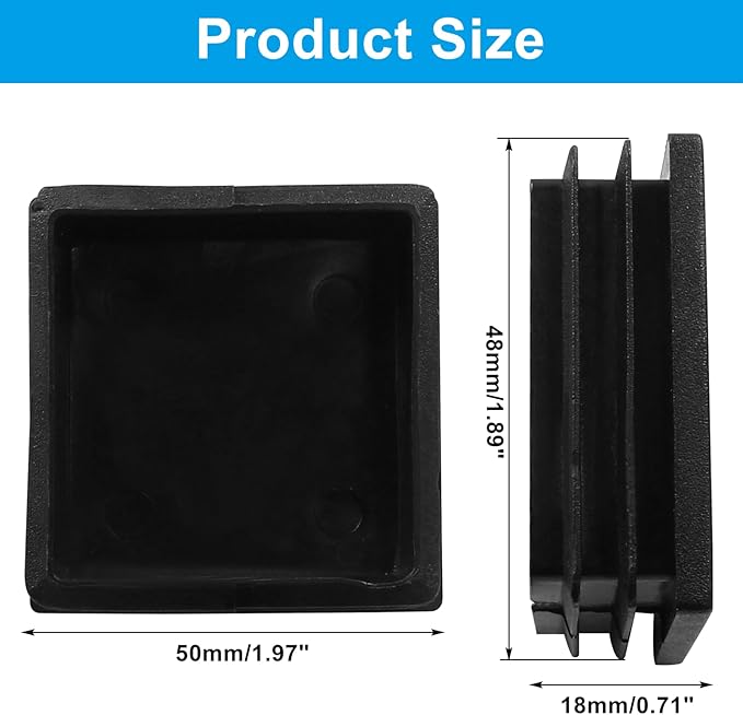 12 Pack 2" Square Plastic Plugs - Image 2