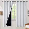 BGment Greyish White 100% Blackout Curtains by BGment