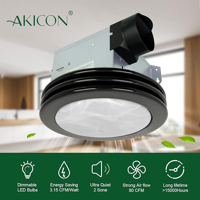 Akicon Ultra Quiet Bathroom Exhaust Fan - Image 6