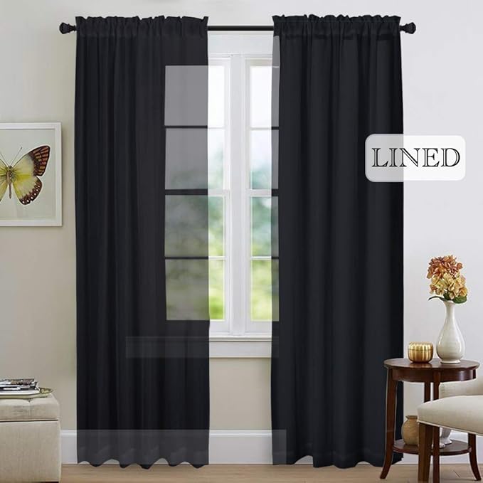 NICETOWN Blackout Draperies Window Curtain Liners - Image 5
