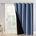 NICETOWN 100% Blackout Cold Blocking Patio Sliding Door Curtain, Stone Blue by NICETOWN