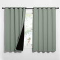 NICETOWN Greyish Green 100% Blackout Lined Curtains, 2 Thick Layers Completely by NICETOWN