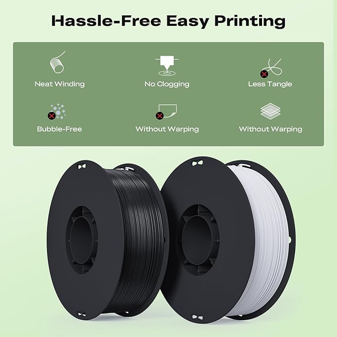 Creality 3D Printer Filament Bundle 4KG, 4 Pack 1kg Spool 1.75mm PLA Filament - Image 5
