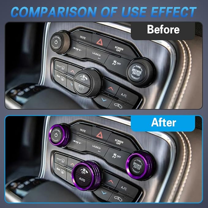 3PCS Air Conditioner Switch Button Knob Cover, Auto Accessories Climate Control - Image 4