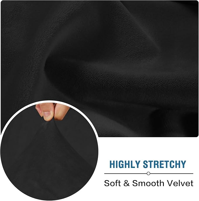 H.VERSAILTEX Velvet Stretch Individual Couch Cushion Cover Plush Slipcover - Image 5