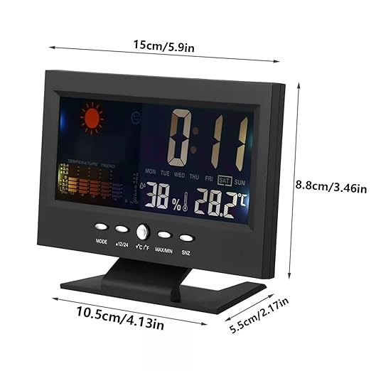 ikaufen Weather Station Wireless Indoor Thermometer Temperature Desk Digital - Image 2