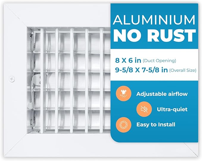 Aluminum 8 x 6 Inch Air Vent Covers by Air360