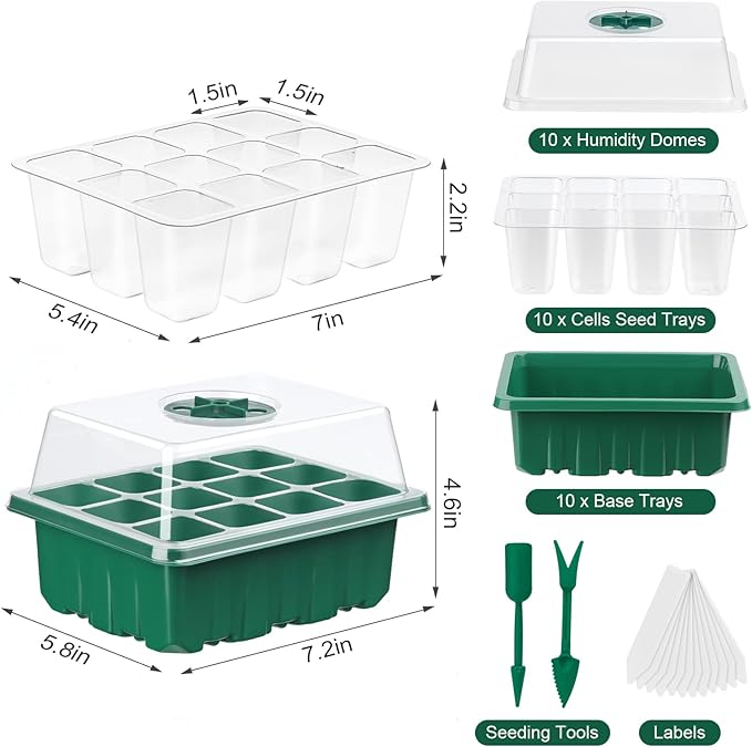 10 Pack Seed Starter Tray Seed Starter Kit - Image 2
