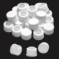 3/4" Plastic Hole Plugs White -Round Chair Leg Caps, Flush Mount Pipe Plugs by EASYEAH