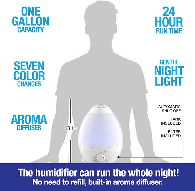 Bell+howell 7 Led Color Changing Humidifer - Image 3