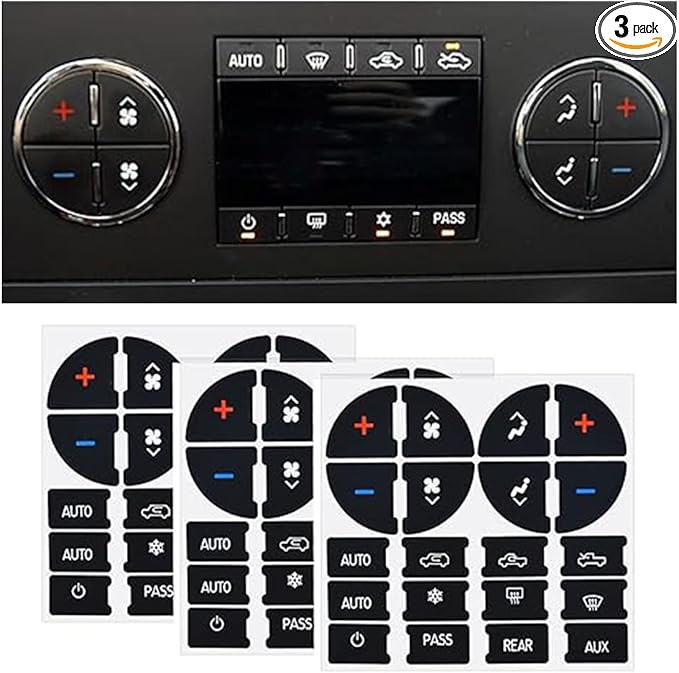 AC Dash Button Repair Decal Stickers, Repair by JOYCOURT