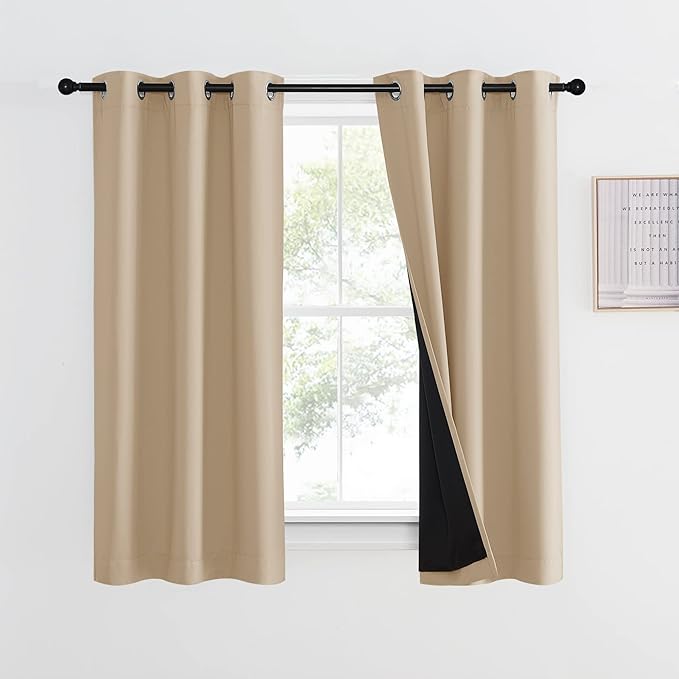 NICETOWN Warm Curtains for Winter, Bedroom Full Blackout Curtain Panel by NICETOWN