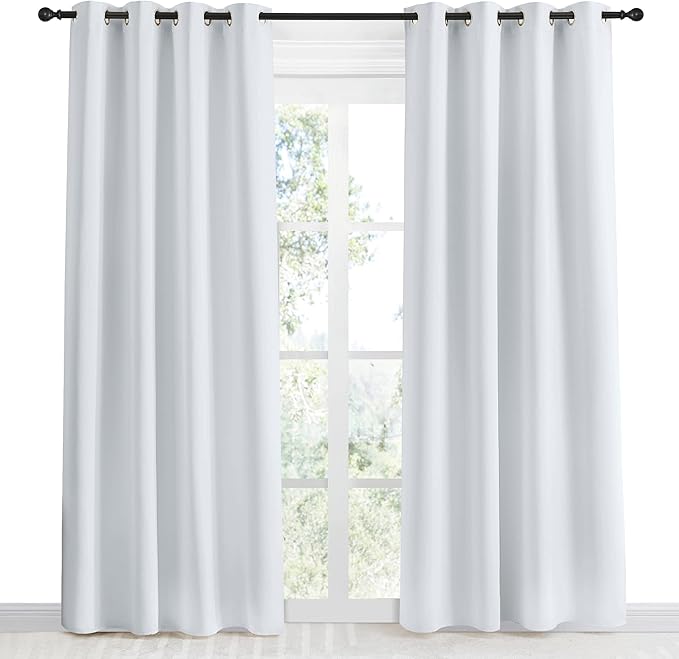 NICETOWN Room Darkening Window Curtain Panel, 55x86 inches, 1 Pack, Cloud Grey - Image 2
