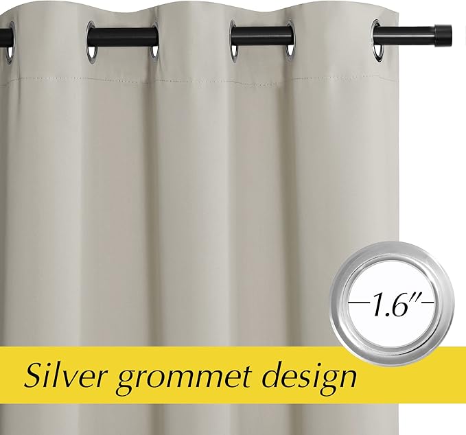 NICETOWN Blackout Curtains for Living Room, Thermal Insulated Door Window - Image 6