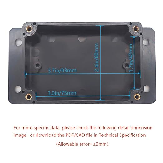 Zulkit Junction Box ABS Plastic Dustproof Waterproof IP65 Universal Electrical - Image 5
