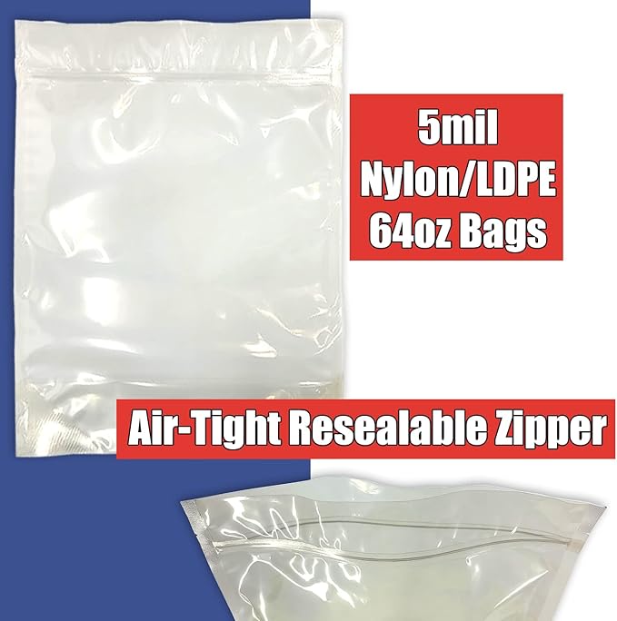 3D Printer Filament Storage Kit Includes: 5 Resealable Nylon/LDPE Gusseted - Image 3