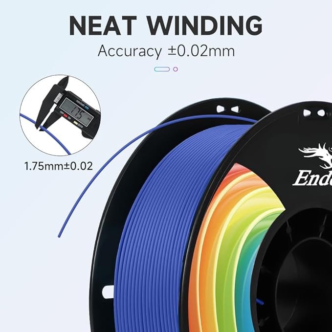 Creality 3D Printer Filament, PLA Plus Filament 1.75mm Rainbow, PLA Pro - Image 2