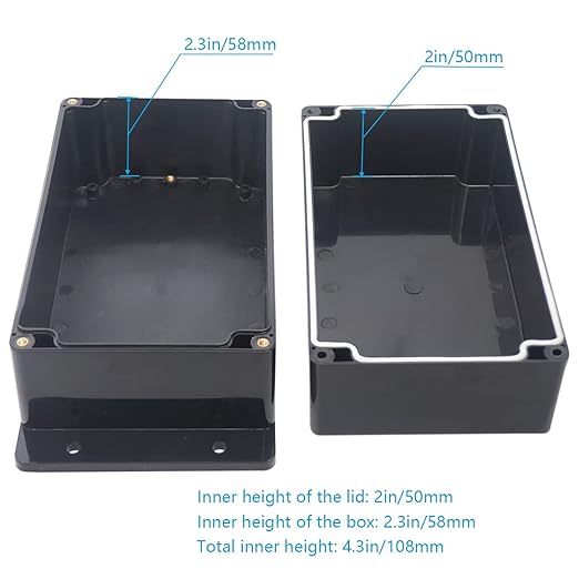 Zulkit Junction Box ABS Plastic Dustproof Waterproof IP65 Universal Electrical - Image 6