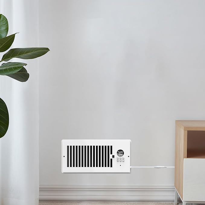 4"x10" Vent Register Booster Fan, Strong Steel Panel, Ultra-Quiet, Built-In - Image 6