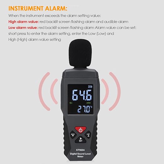 Digital Sound Level Meter Decibel Meter 30-130dBA Noise Measurement Device - Image 5