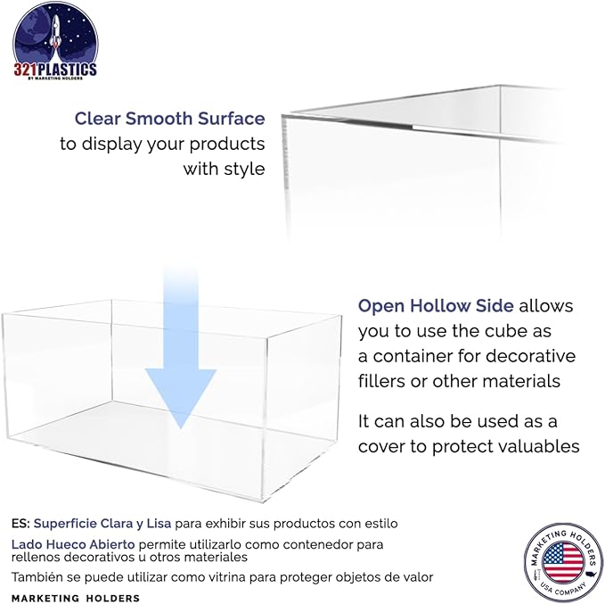 20" x 12" x 9" Acrylic Display Riser Box - Image 5