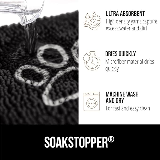 GORILLA GRIP SOAKSTOPPER Dog Door Mat, 48x30 Machine Washable Rug Absorbent - Image 4