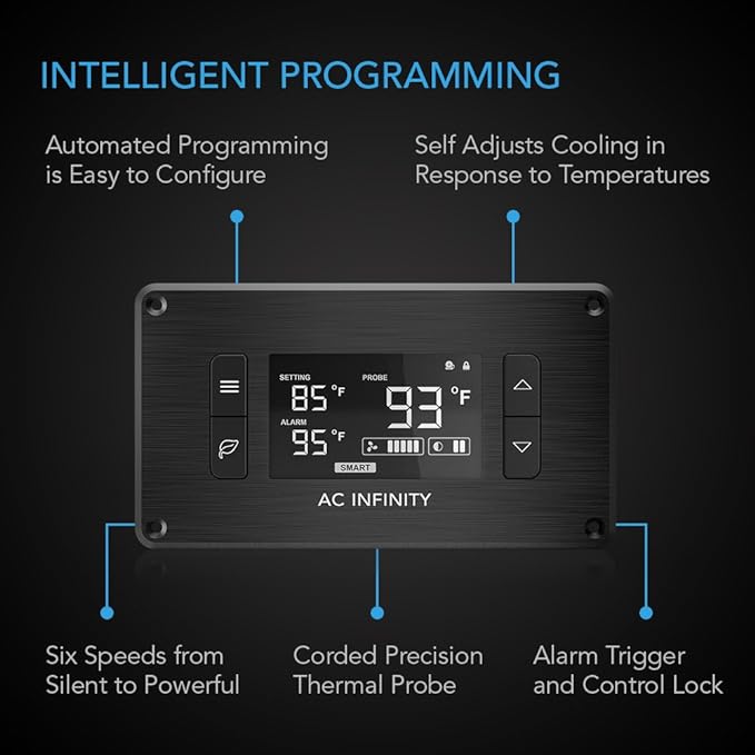 AC Infinity AIRPLATE T3, Quiet Cooling Fan System 6" - Image 3