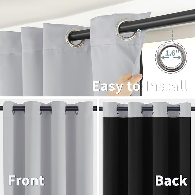 BGment Light Grey Blackout Curtains - Image 6