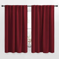 NICETOWN Christmas Burgundy Bedroom Blackout Draperies Panels by NICETOWN