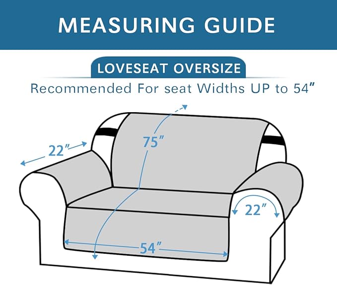 H.VERSAILTEX 100% Waterproof Sofa Slipcover Washable Loveseat Cover - Image 3
