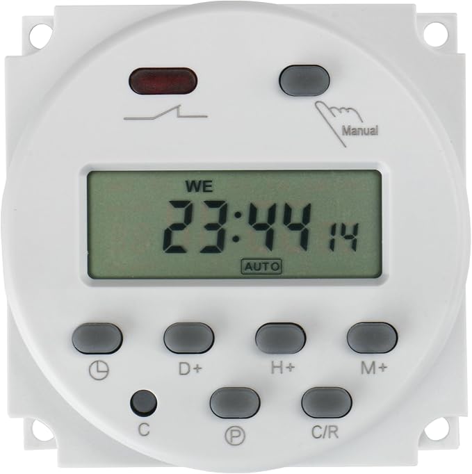Baomain Time Switch Relay, Digital LCD Programmable Timer, 12V DC/AC Input by Baomain