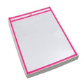 Box USA Neon Stitched Job Ticket Holders, Top Loading, 9 x 12", Reusable Vinyl by BOXUSA