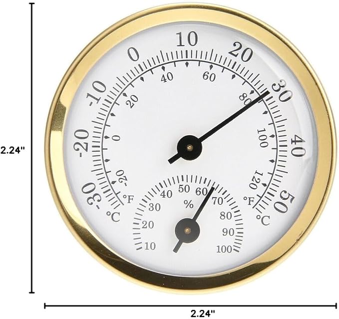 TEAMWILL Mini Analog Thermometer Hygrometer Humidity Meter Room Indoor - Image 10