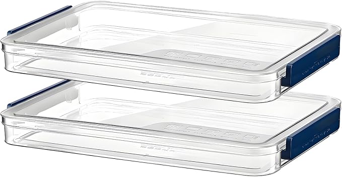 2 Pcs Plastic Portable Project Case, Scrapbooks, Art Supplies by RHONZHAO