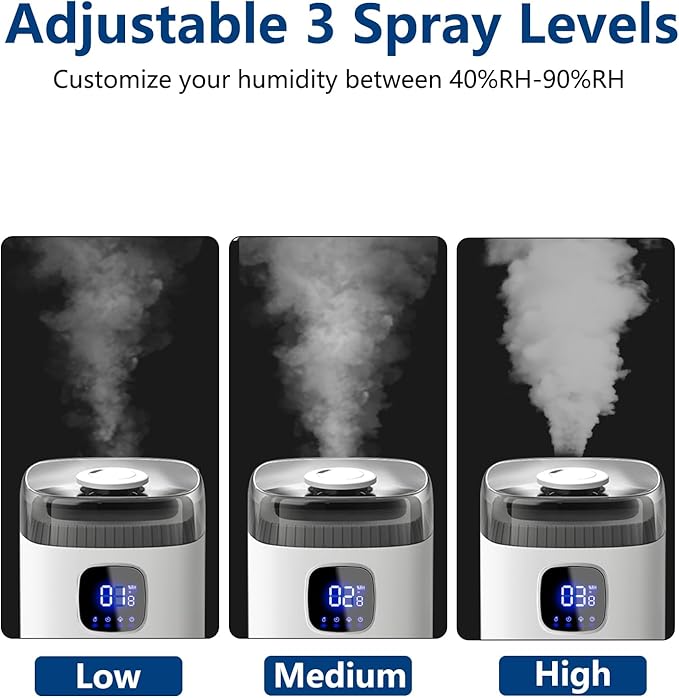 Large Humidifier for Bedroom, 9L/2.5Gal Ultrasonic Cool Mist, Easy Clean - Image 5
