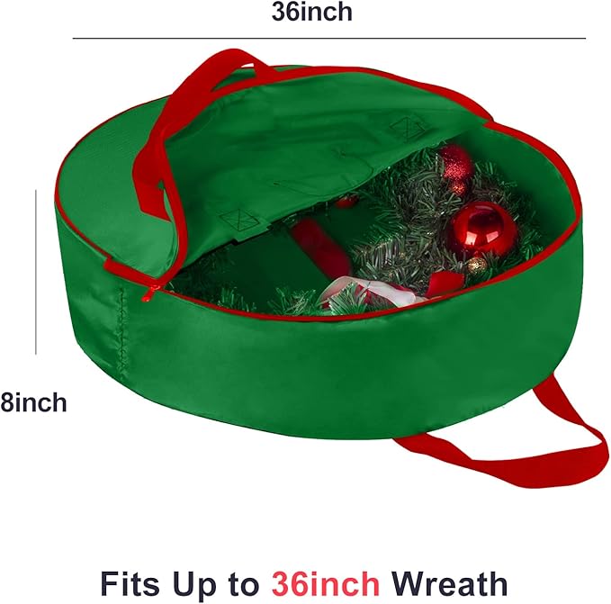 TQS 36" Christmas Wreath Storage Bag - Image 2