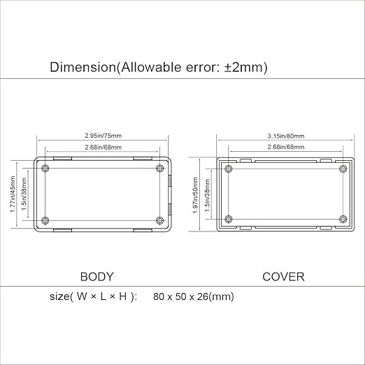 LeMotech Project Box 10 Pieces ABS Plastic Electrical Project Case Small - Image 7