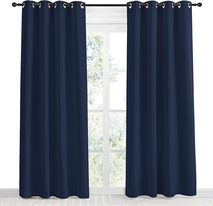 NICETOWN Blackout Curtain Panel, 55 inches Wide by 86 inches Long, Light - Image 2