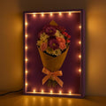 Shadow Box with LED Light Dried Flowers Changeable Artwork Photos Display & by LuxRound