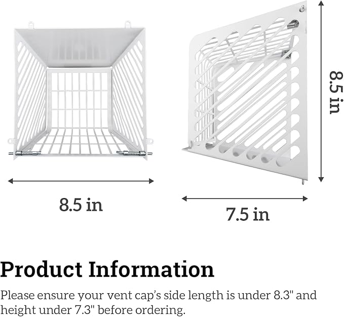 Outdoor Dryer Vent Cover with Open/Close Flap – Fits 5–6 Inch Vent Caps - Image 2