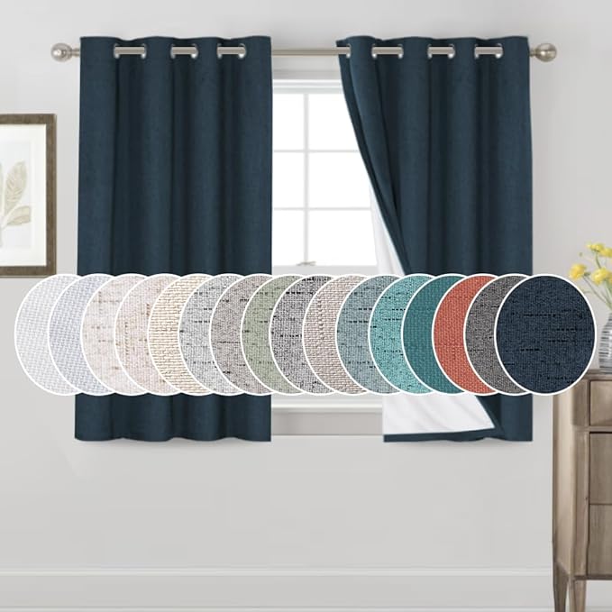 PrinceDeco 100% Blackout Curtains 54" Long by PrinceDeco