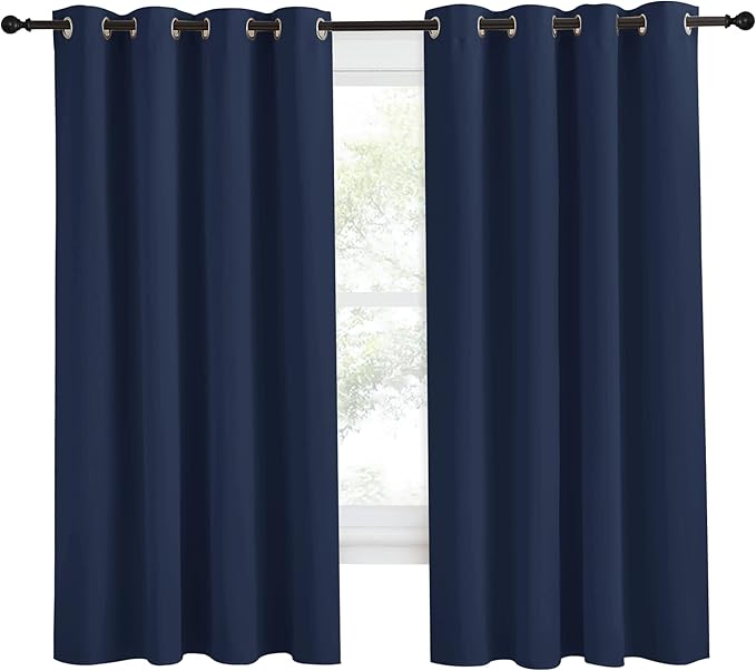NICETOWN Blackout Curtain Panel, 55 inches Wide by 68 inches Long, Light - Image 2