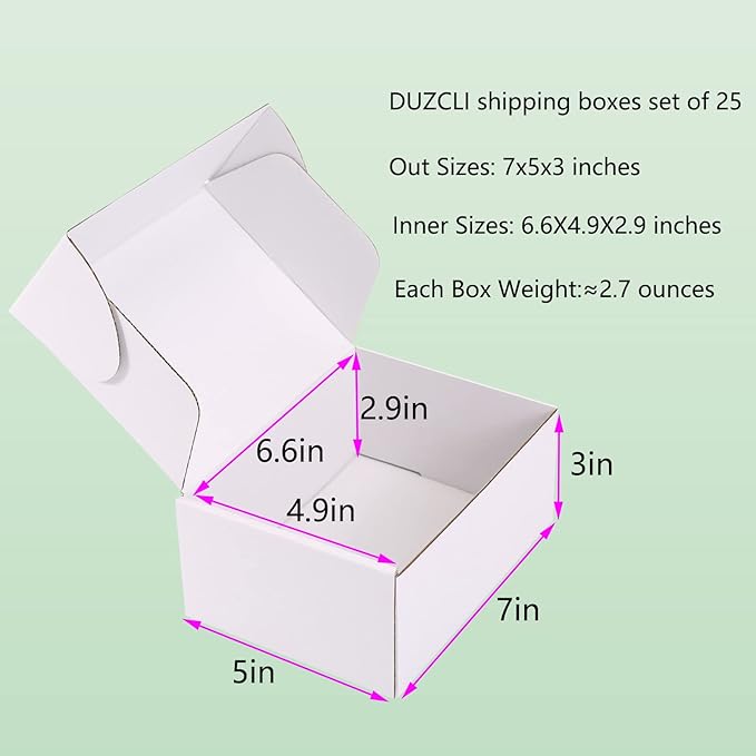 Small Shipping Boxes 7x5x3 Inch - Image 2