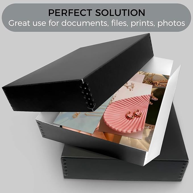 Lineco Archival 11 x 14 x 3 inches Museum Archival Storage Box, Drop Front - Image 9